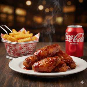 BBQ Wings Meal (6 pcs)